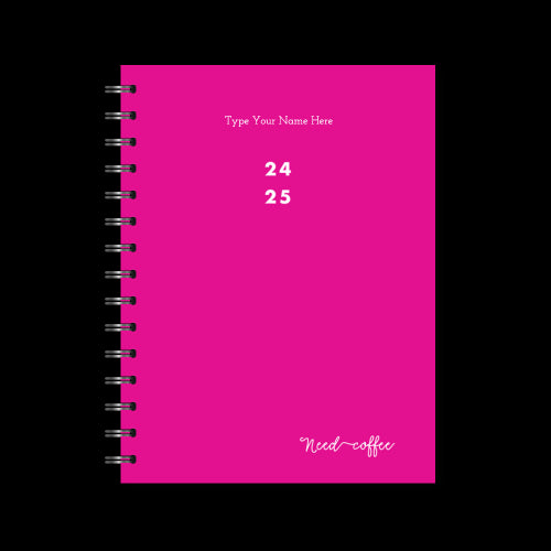 A5 Spiral 24/25 Mid-Year Diary - Need Coffee
