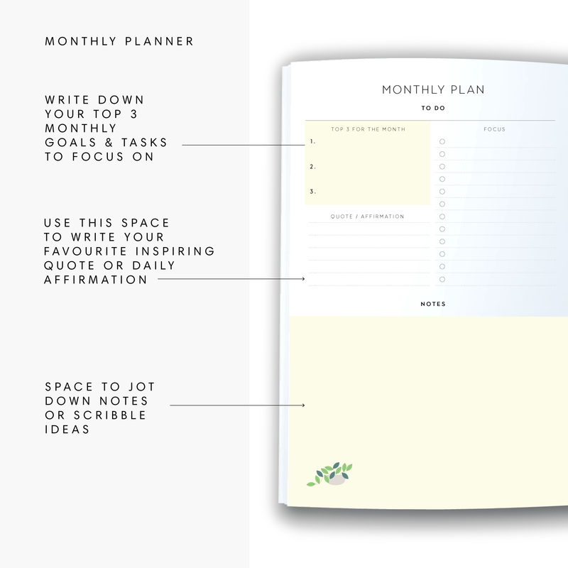 A5 2025 Goals Diary - Mist