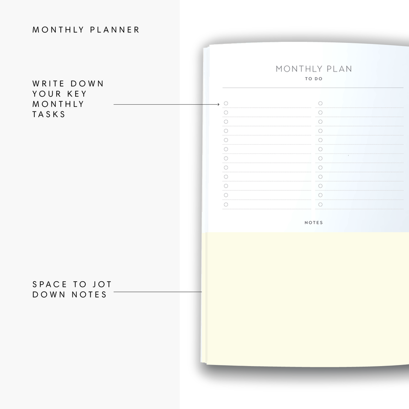 A5 2025 Weekly Spread Diary - Botanical - Mist