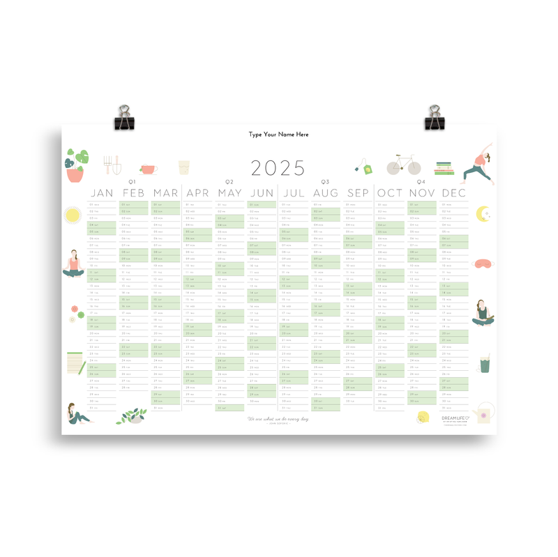 2025 Wall Calendar - Wellbeing