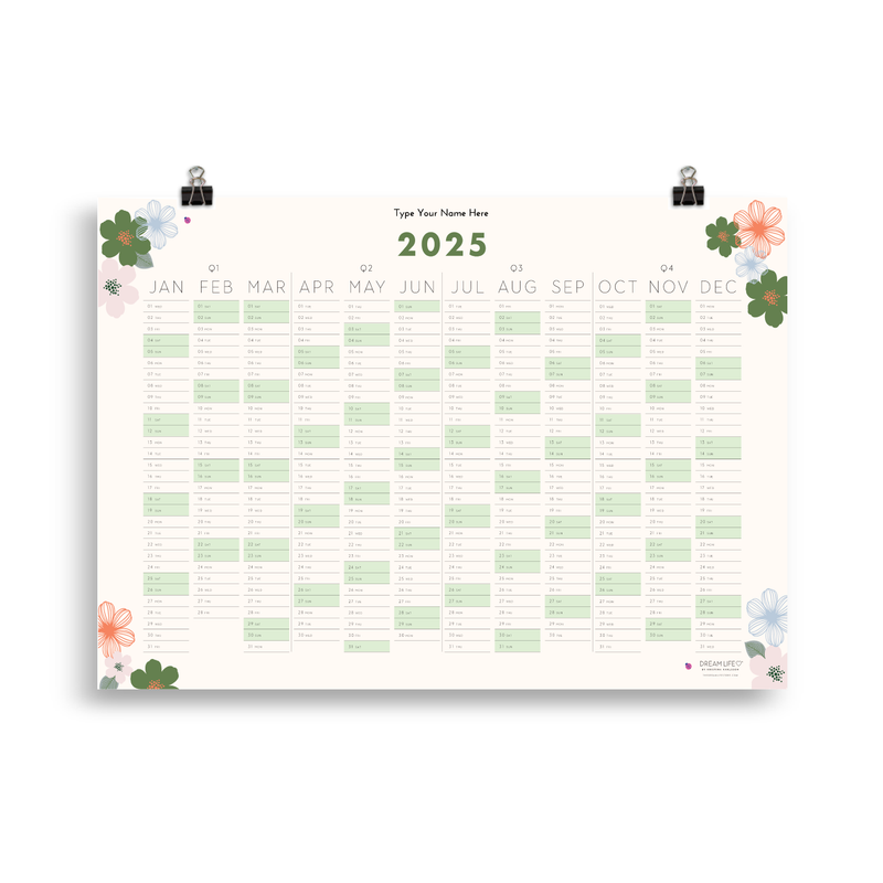 2025 Wall Calendar - Blooms