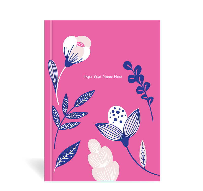 A5 Journal - Botanical - Hot Pink