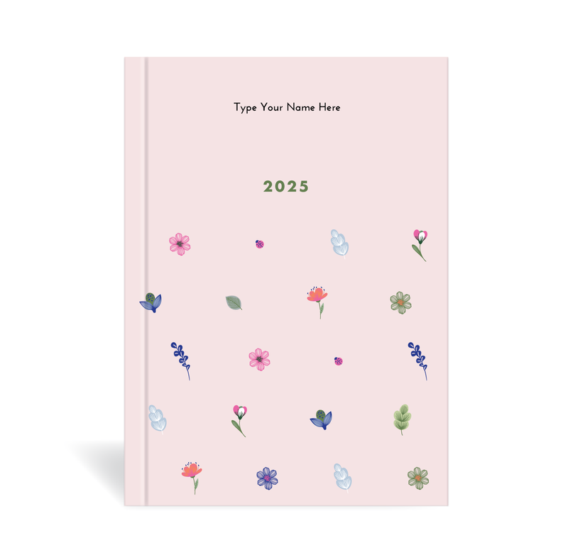 A5 2025 Family Diary - Petite Blooms - Blush