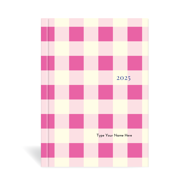 A5 2025 Week to a page Diary - Picnic - Hot Pink