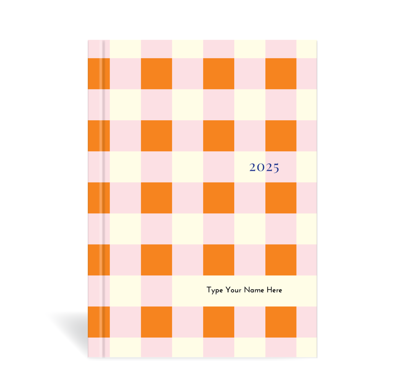 A5 2025 Week to a page Diary - Picnic - Orange