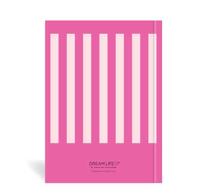 A5 2025 Weekly Spread  Diary - Pink Stripe