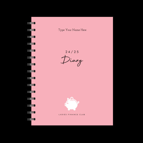 A5 24/25 Spiral Financial Diary - Ladies Finance Club - Watermelon