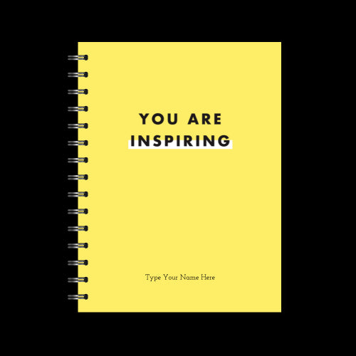 A5 Spiral Journal - You Are Inspiring - Yellow