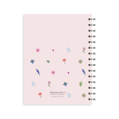 A5 Spiral 2025 Family Diary - Petite Blooms - Blush