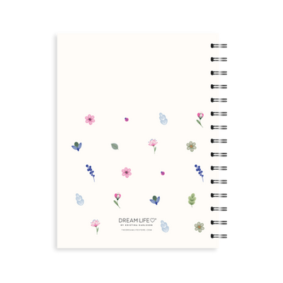 A5 Spiral 2025 Family Diary - Petite Blooms - Creme