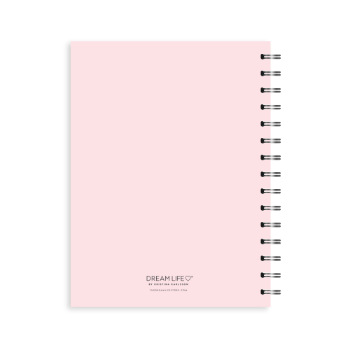 A5 Spiral 2025 Goals Diary - Blush