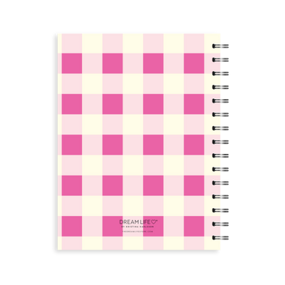 A5 2025 Spiral Week to a page Diary - Hot Picnic - Pink