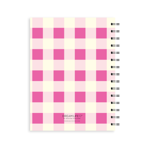 A5 2025 Spiral Week to a page Diary - Hot Picnic - Pink