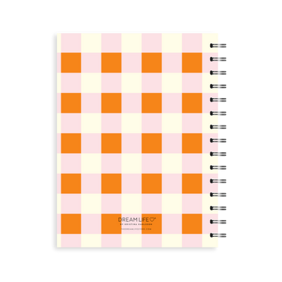 A5 2025 Spiral Week to a page Diary - Picnic - Orange