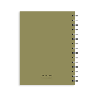 A5 Spiral 2025 Wellbeing Diary - Olive