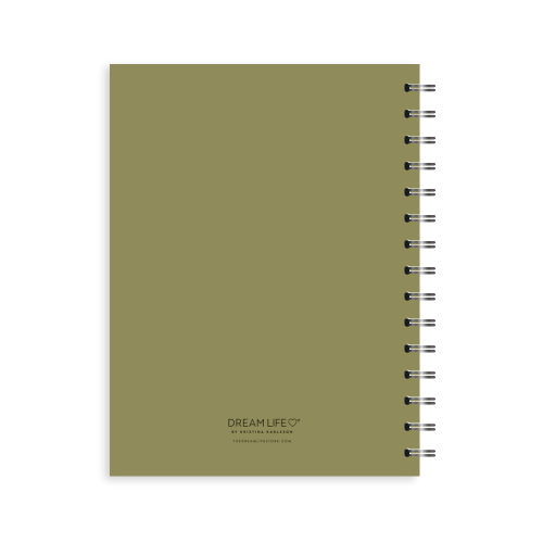 A5 Spiral 2025 Wellbeing Diary - Olive