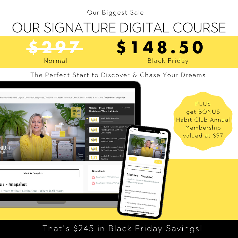 Dream Life Online Course hosted by Kristina Karlsson - 6 Modules: 47 insightful videos