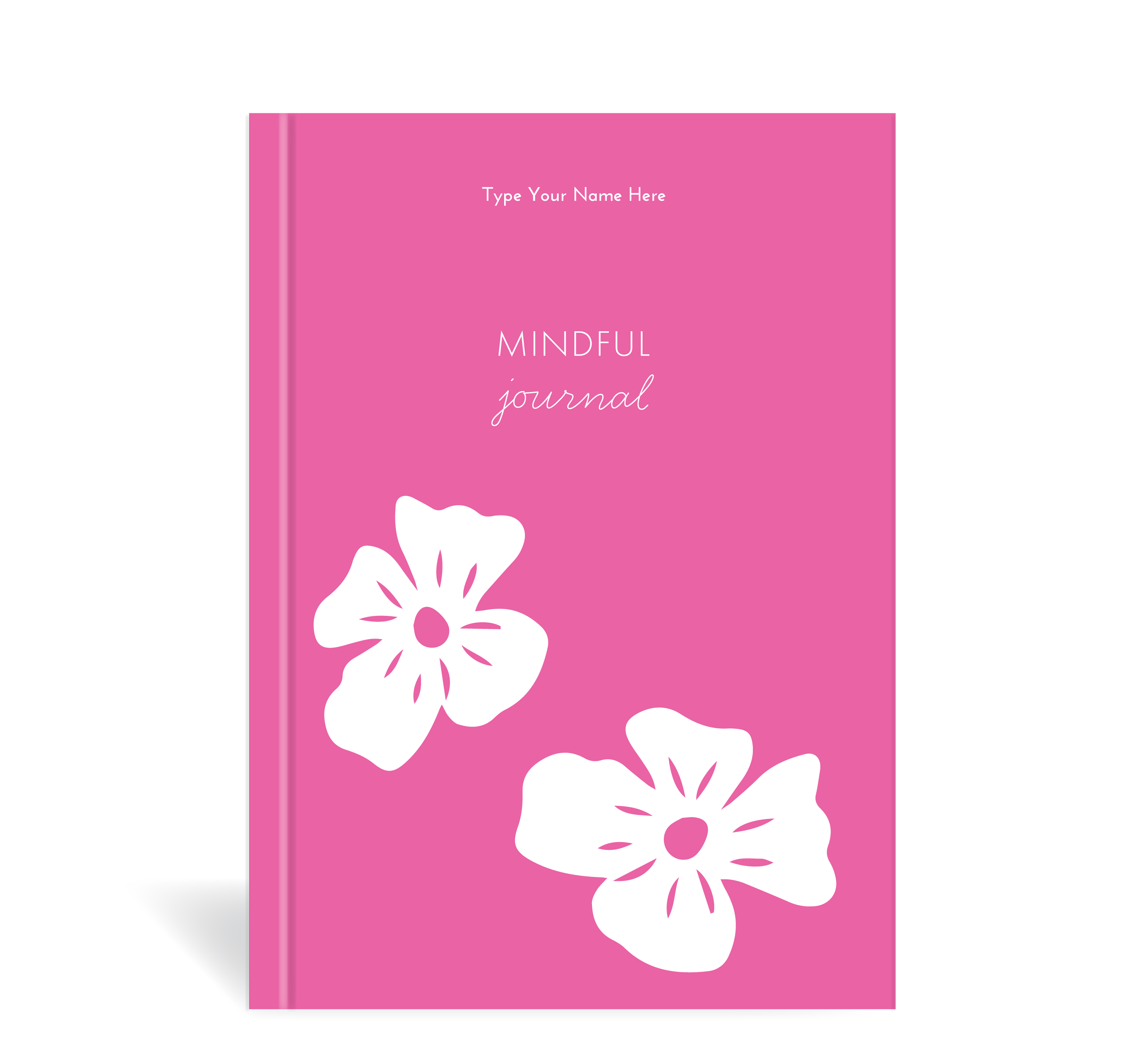 A5 Journal - Mindful - Blomster - Hot Pink – Dream Life