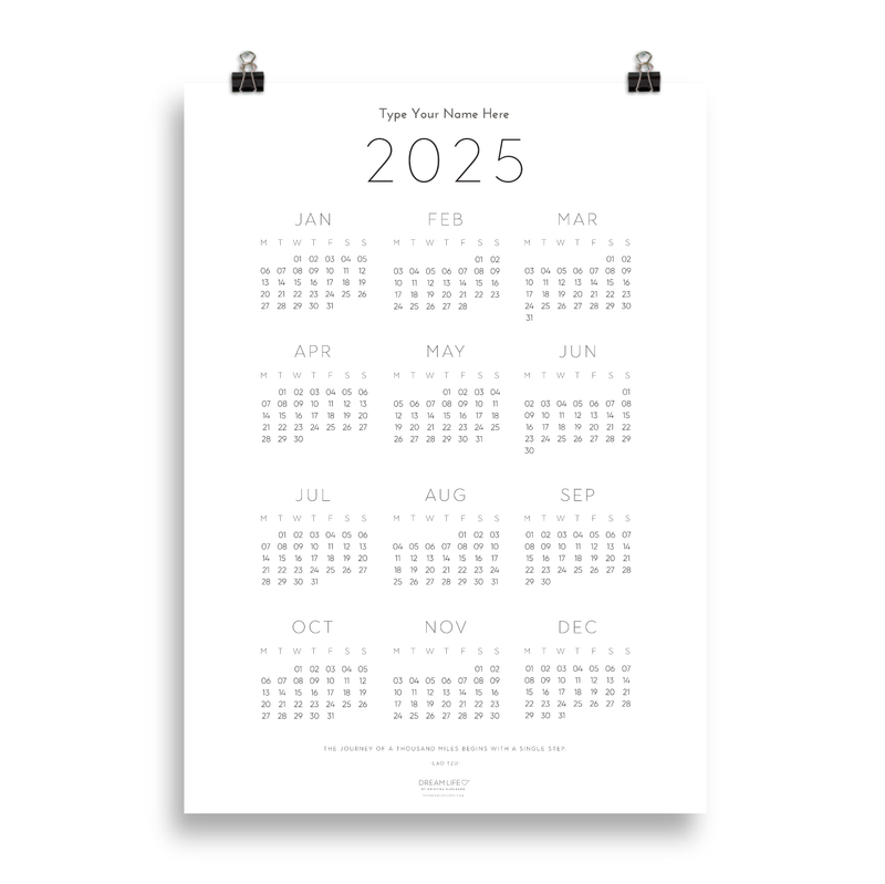 2025 Dated Poster - 60X90 cm