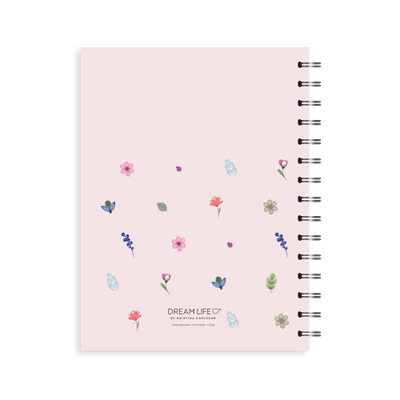 A5 Spiral Journal - Daily Progress - Petite Blooms - Blush