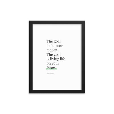 THE GOAL Framed