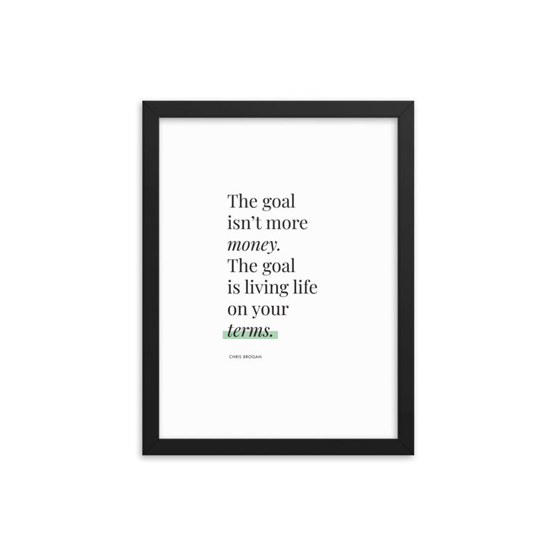 THE GOAL Framed