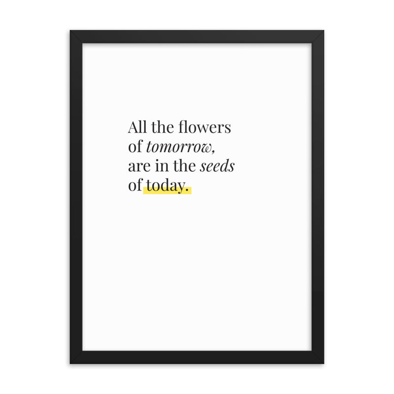 ALL THE FLOWERS Framed