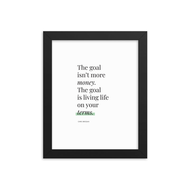 THE GOAL Framed