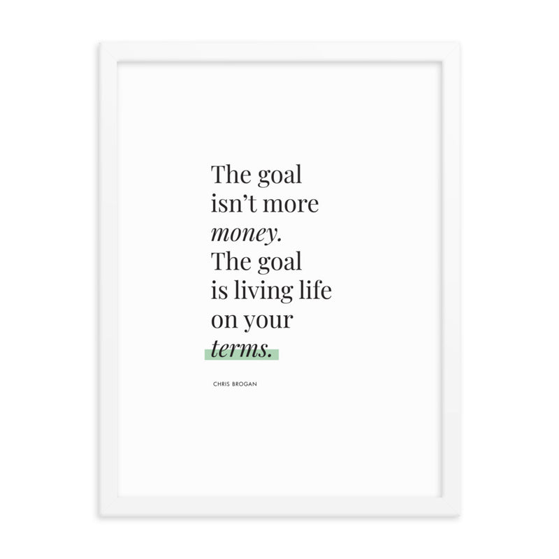 THE GOAL Framed