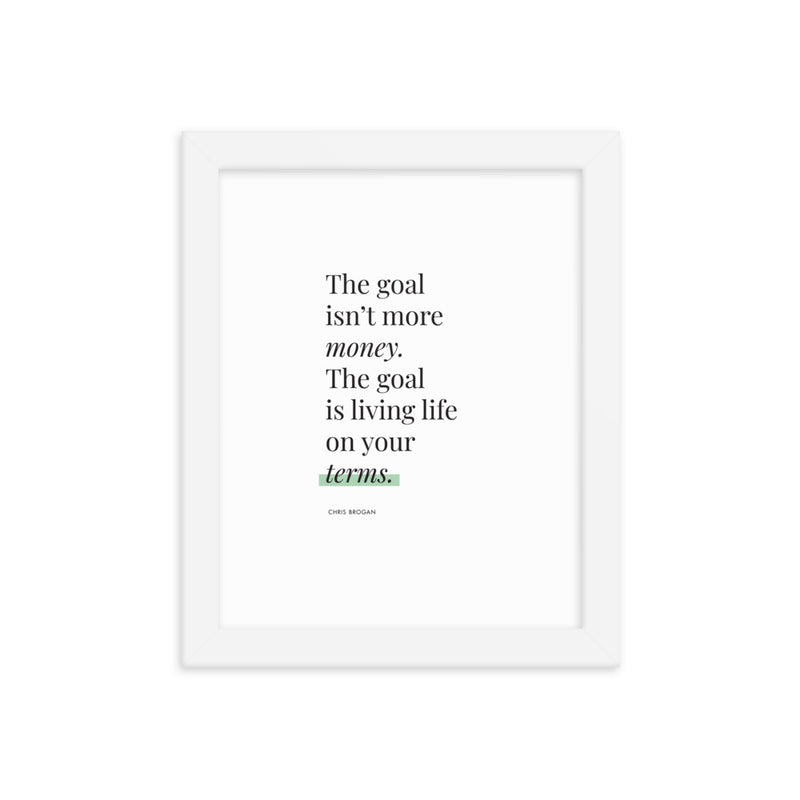 THE GOAL Framed