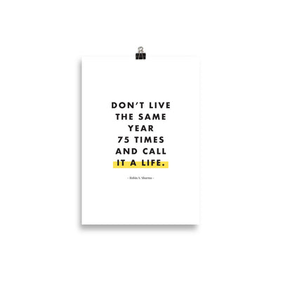 DON'T LIVE THE SAME LIFE Poster