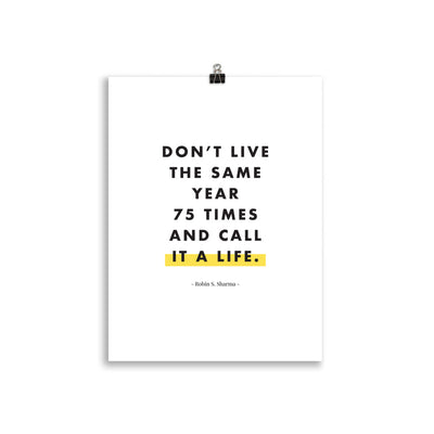 DON'T LIVE THE SAME LIFE Poster