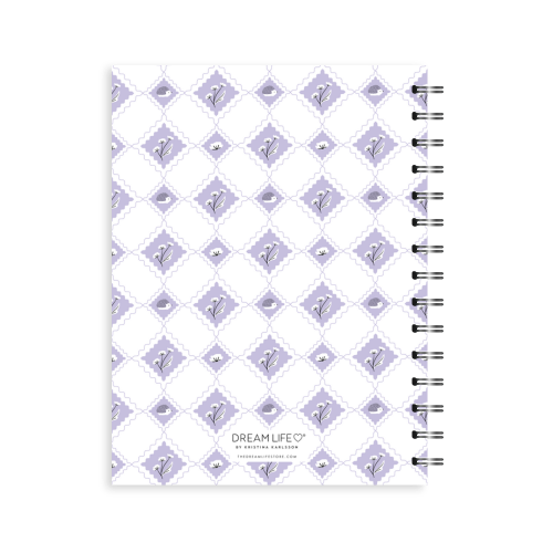A5 Spiral 24/25 Mid-Year Diary - Harlekin - Purple