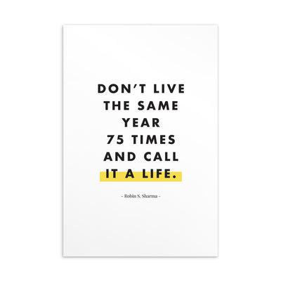DON'T LIVE THE SAME LIFE Art Card
