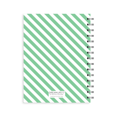 A5 Spiral Journal - Daily Progress - Stripe - Green