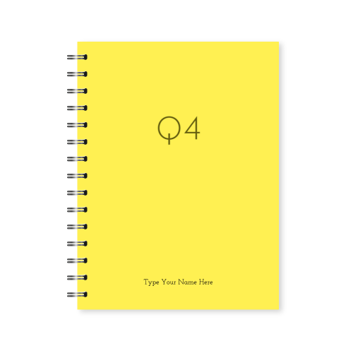 A5 Spiral Notebook - Q4 - Yellow