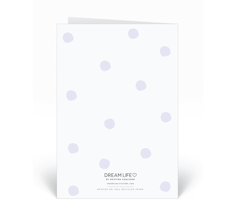 Personalised Card - Happy Birthday - Dots - Lilac