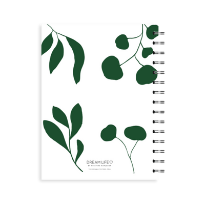 A5 Spiral Journal - Leaves - Green