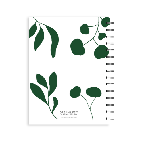 A5 Spiral Journal - Leaves - Green