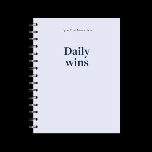 A5 Spiral Journal - Daily Wins - Purple