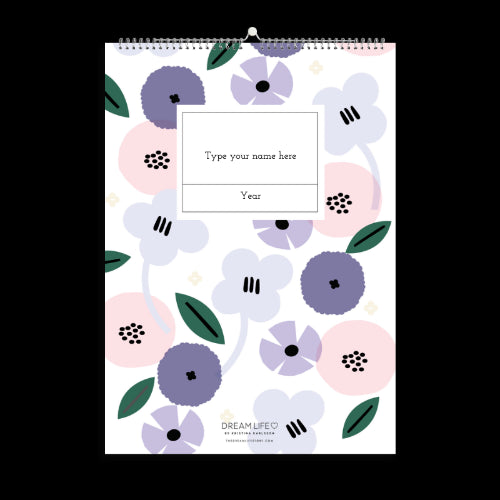 A3 Family Calendar - Summer - Lilac